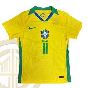 Raphinha #11 Brazil Yellow & Green Modern Soccer Jersey
